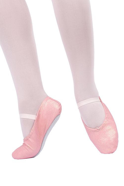 F22D - Rosa - Sapatilha de Meia-Ponta de Glitter