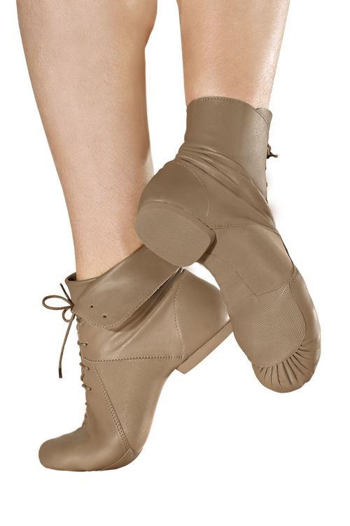 F59 - Bege Eua - D - Bota Profissional Jazz com Vira