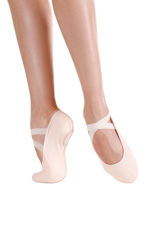 SD120VG - Salmon - B - Sapatilha de Meia-Ponta em Stretch Vegana