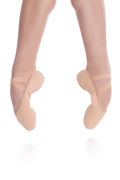 SD120VG - Areia - EE - Sapatilha de Meia-Ponta em Stretch Vegana