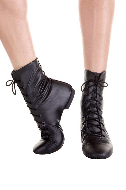 F10 - Bege - Bota Cano Alto Jazz de Couro