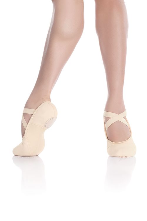 SD122 Bellamy - Salmon - C - Sapatilha de Meia-Ponta em Stretch