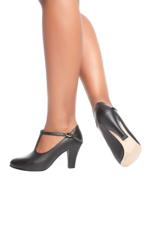 CH55 - Salto 7,5 cm - Preto - Sapato para Character