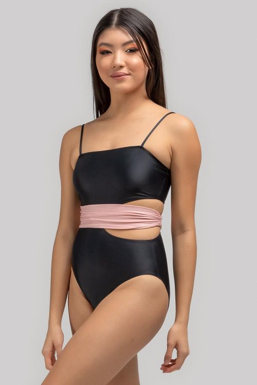Collant Paulina - Preto/Rosa - Adulto-SD2008 (PROMOCIONAL)