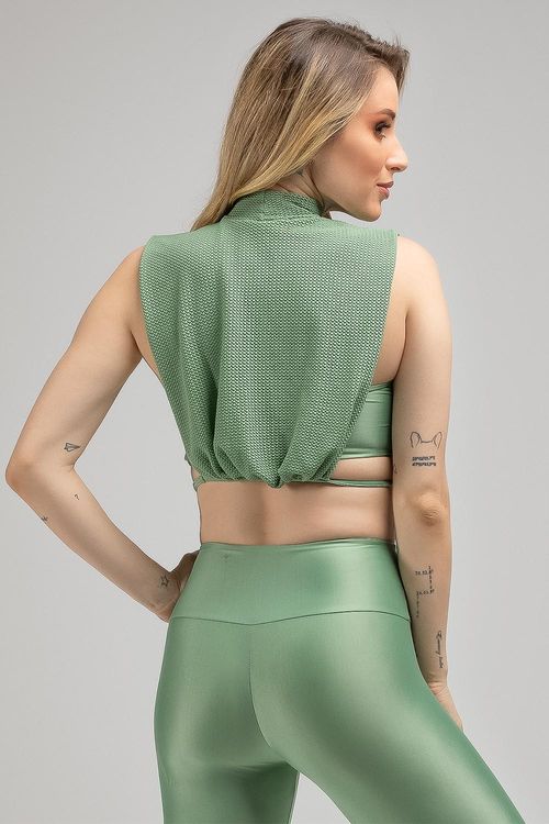 Cropped Top Faixa Verde Alecrim  Adulto - SD2016 (PROMOCIONAL)