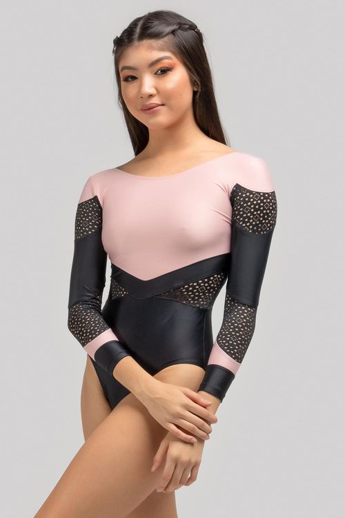 Collant Agda Preto/Rosa Adulto - SD2006 (PROMOCIONAL)