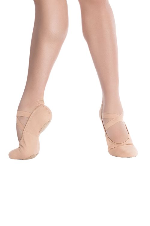 SD16 - Nude - D - Sapatilha de Meia-Ponta em Stretch