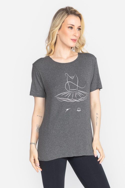 Camiseta - Mescla Preto - 1800 - MB22 ENTREGA RÁPIDA