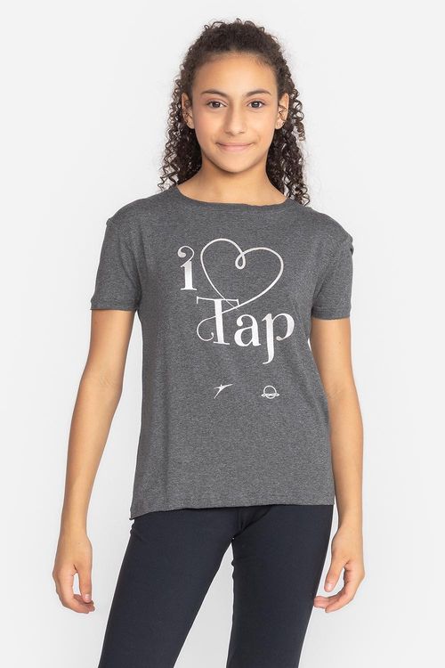 MB30 Camiseta Infantil - Mescla Preto - 1797 ENTREGA RÁPIDA