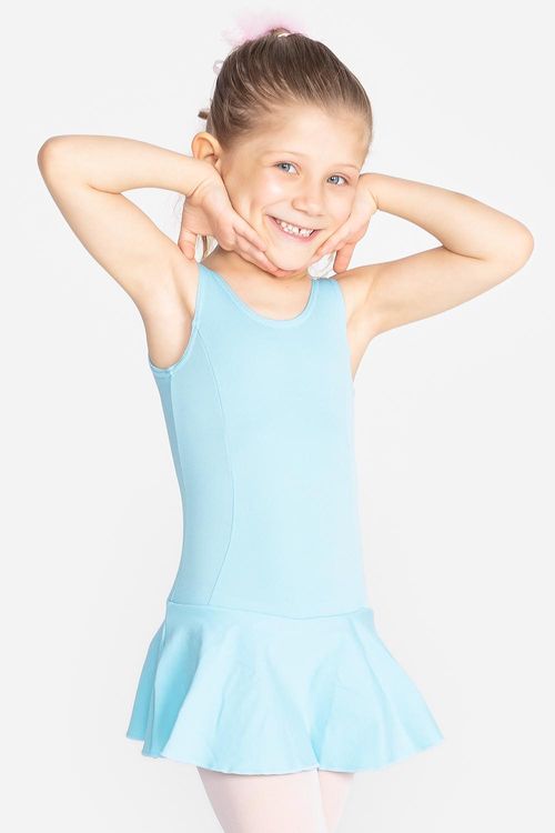 Collant Lara com saia - Azul Bebê - Infantil - SD1251