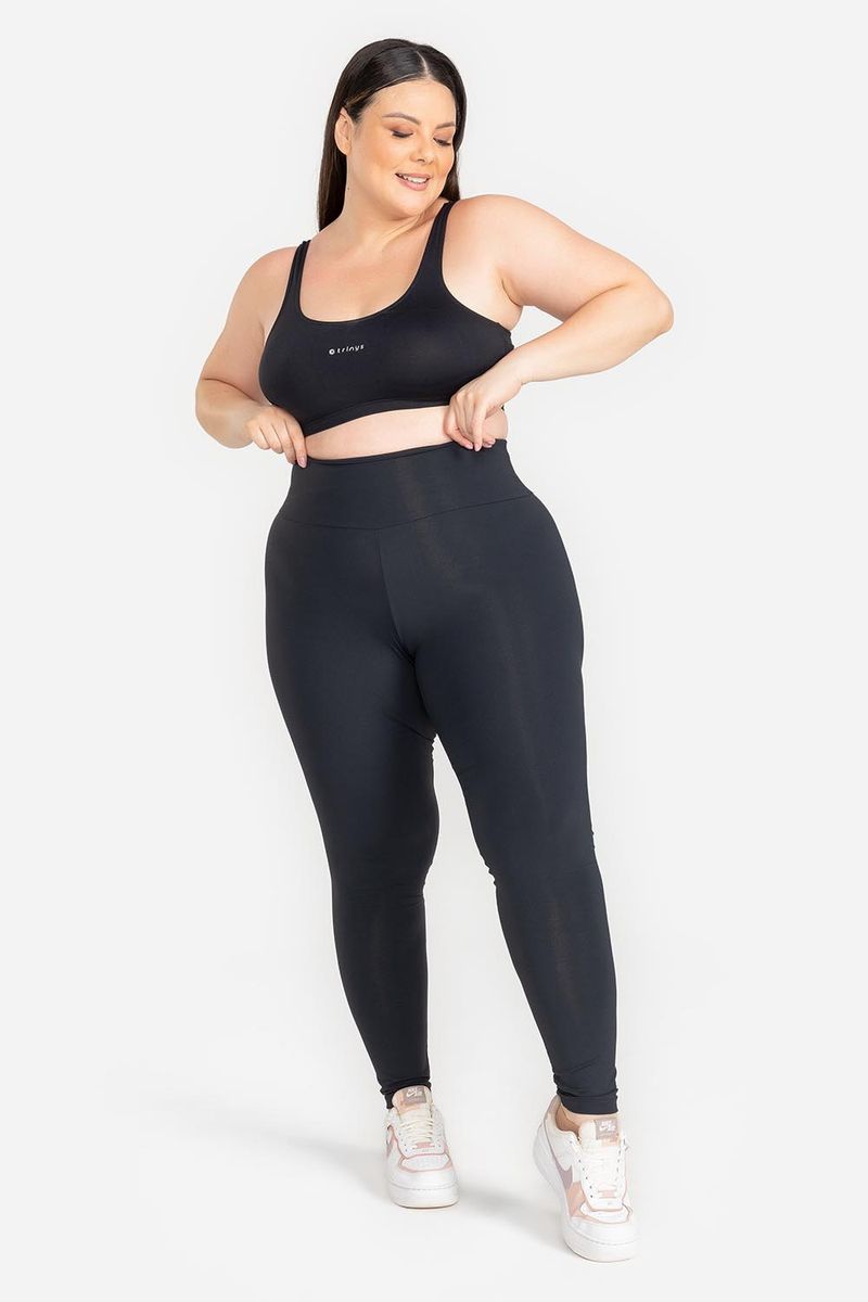 Calça Legging Plus Essential Flex - Preto - Trinys