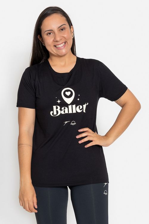 Camiseta Mundo Bailarinístico - Preto  - MB54 1908 Adulto