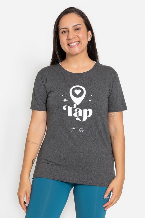 Camiseta Mundo Bailarinístico - Mescla Preto  - MB54 1910 Adulto
