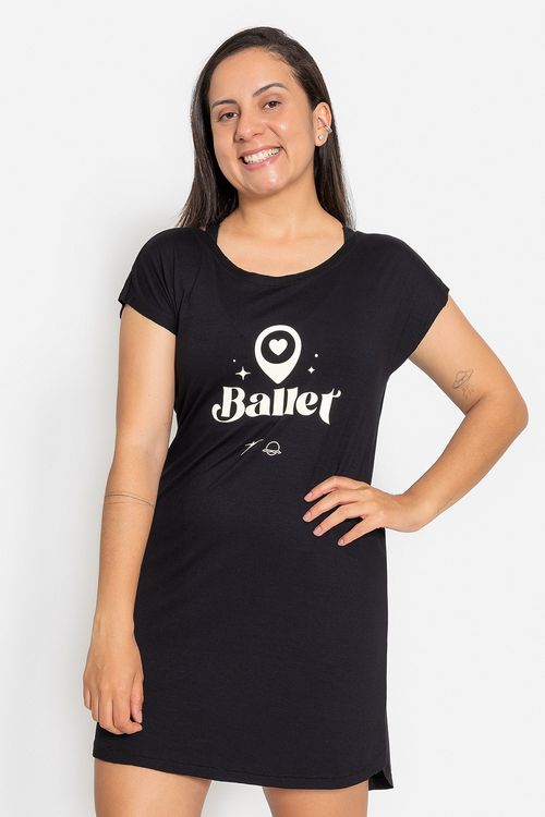 Vestido Mundo Bailarinístico - Preto  - MB55 1908 Adulto
