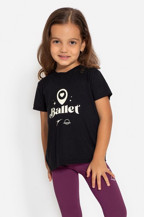 Camiseta Mundo Bailarinístico - Preto - MB60 1909 Infantil