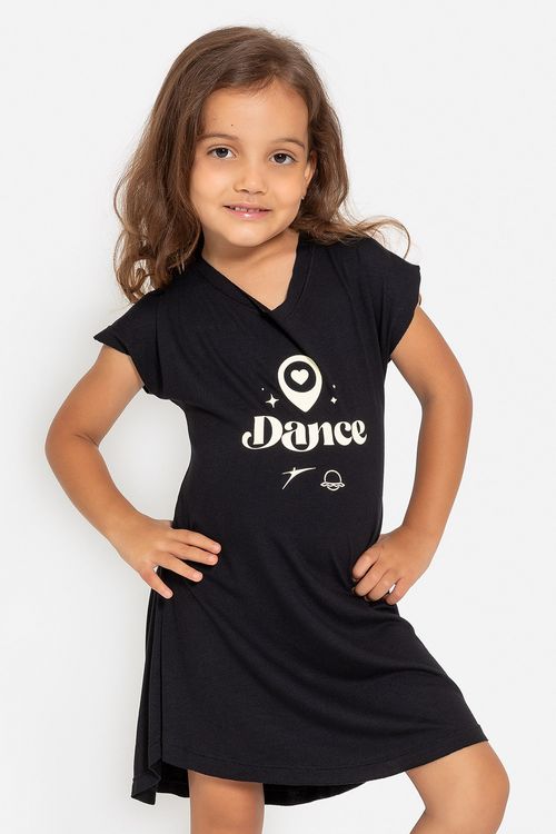 Vestido Mundo Bailarinístico - Preto  - MB61 1904 Infantil