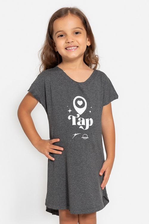 Vestido Mundo Bailarinístico - Mescla Preto  - MB61 1911 Infantil