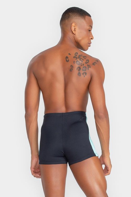 Shorts Masculino Vicente SD1933 - Preto / Verde Aruba - Adulto