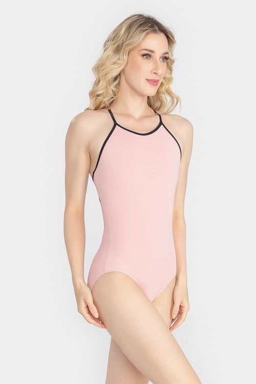 Collant Laine - Rosa Romântico / Preto - SD2322 - Adulto