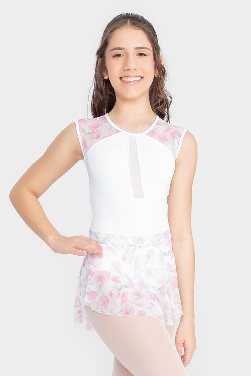 Saia Renata - Branco Floral - SD2220 - Infantil