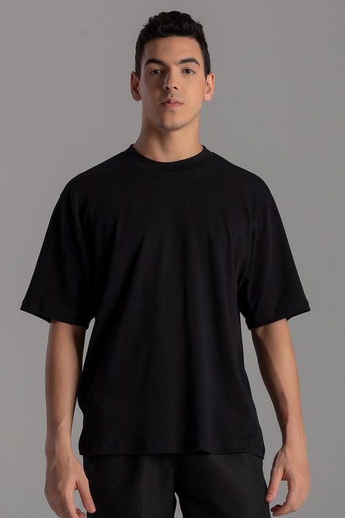 Camiseta Soft Oversized - Preto - SD2408 - Adulto