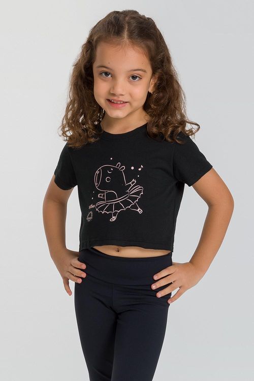 CROPPED MUNDO BAILARINÍSTICO - MB81 ADULTO - PRETO