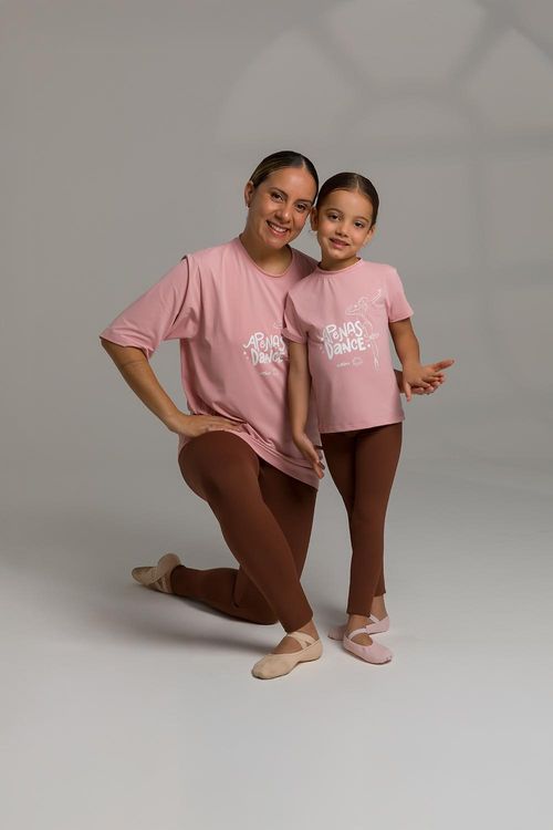 CAMISETA MUNDO BAILARINÍSTICO INFANTIL REF.MB78- ROSA ROMANTICO