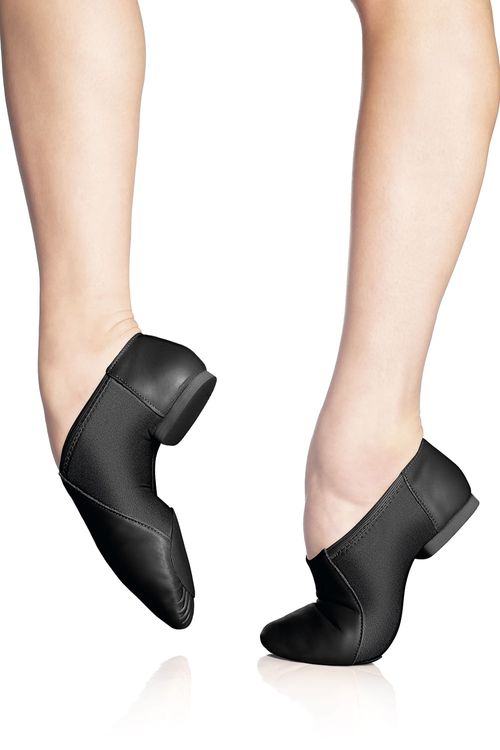 JZE43A - Preto - M - Botinha Profissional Jazz - Sola de Camurça