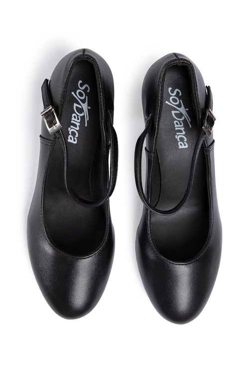 FL16 - Preto - Sapato Tacheado para Flamenco Sintético